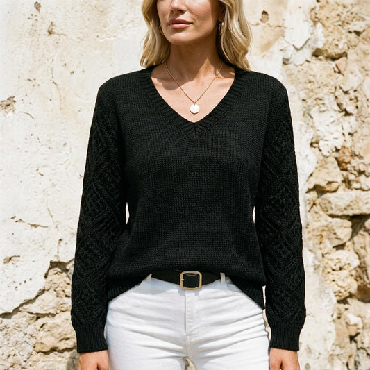 Macys Wear - Zerel | V-Neck Open-Knit Sweater Women