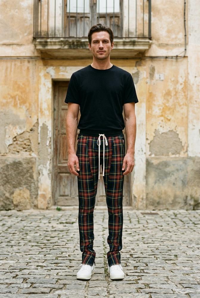 Macys Wear - Lizal | Plaid Slim-Fit Pants Men