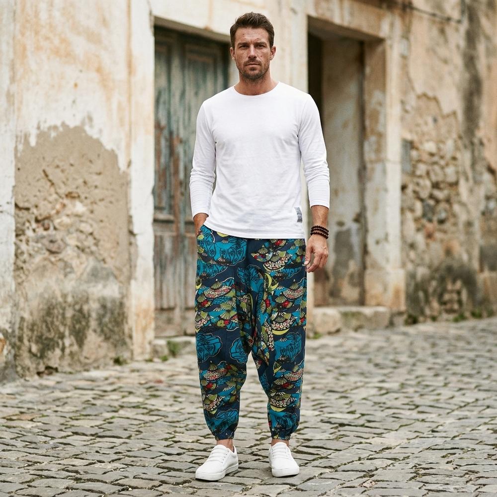 Macys Wear - Remev | Patterned Harem-Style Pants Men