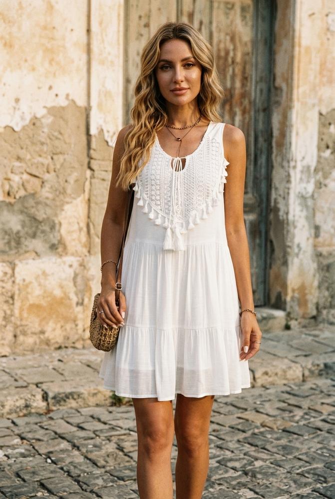 Macys Wear - Sisak | Sleeveless Tiered Mini Dress Women
