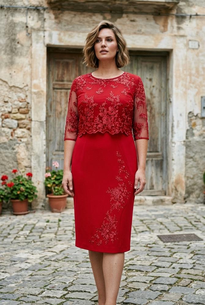 Macys Wear - Datuv | Embroidered Layered Dress Women