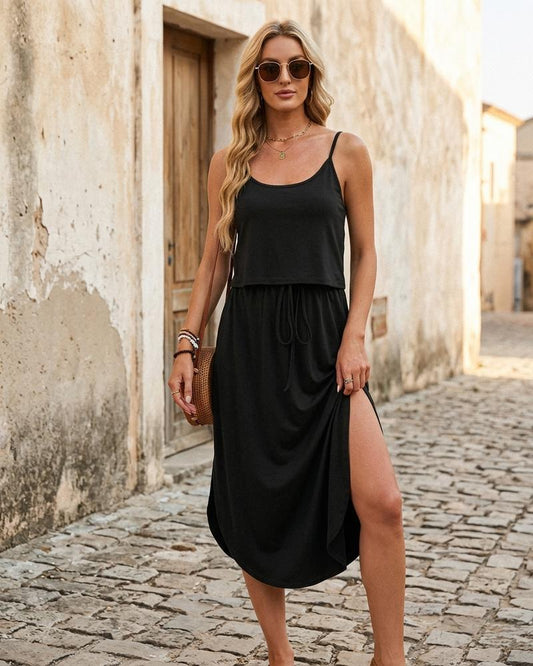 Macys Wear - Kudus | Sleeveless Drawstring Midi Dress Women