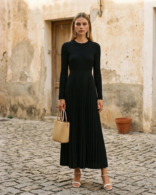 Macys Wear - Rozod | Ribbed Pleated Maxi Dress Women