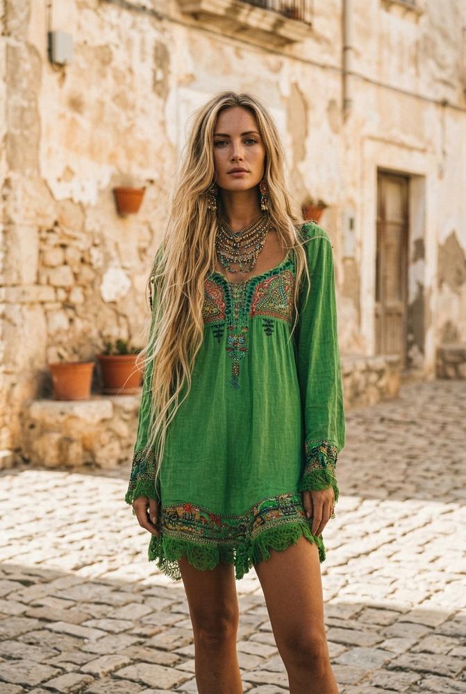 Macys Wear - Zumun | Embroidered Long-Sleeved Tunic Women
