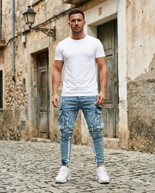 Macys Wear - Zeral | Striped Cargo Pants Men