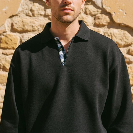 Macys Wear - Arvin | Collared Relaxed-Fit Sweatshirt Unisex