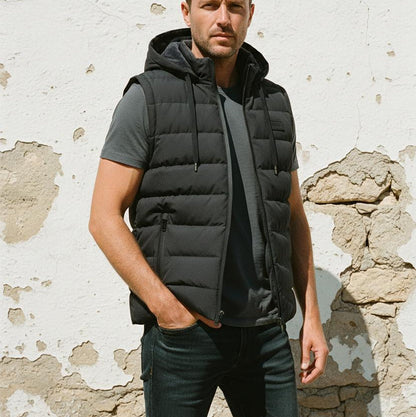 Macys Wear - Arsin | Quilted Hooded Vest Men