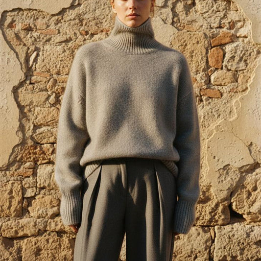 Macys Wear - Carev | Relaxed Fit Knitted Turtleneck Sweater Women