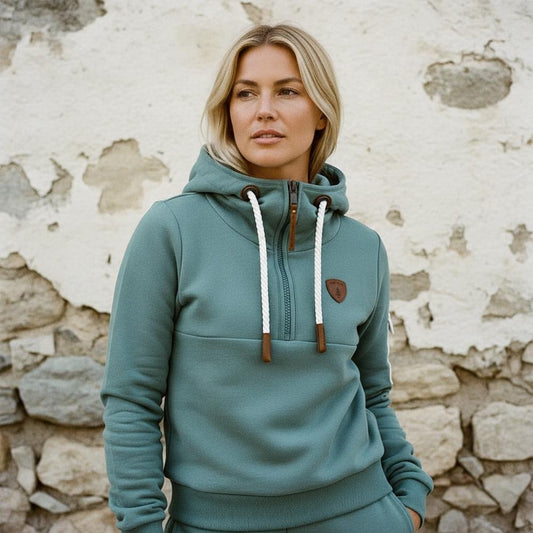 Macys Wear - Arken | Quarter-Zip High-Collar Hoodie Women