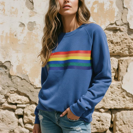 Macys Wear - Zeram | Striped Crewneck Sweatshirt Women