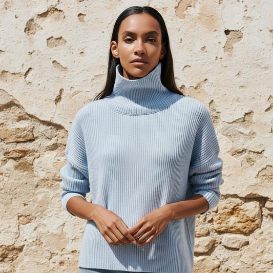 Macys Wear - Alsin | Ribbed Relaxed-Fit Turtleneck Sweater Women
