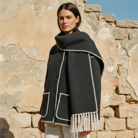 Macys Wear - Calor | Blanket-Stitched Oversized Coat Women