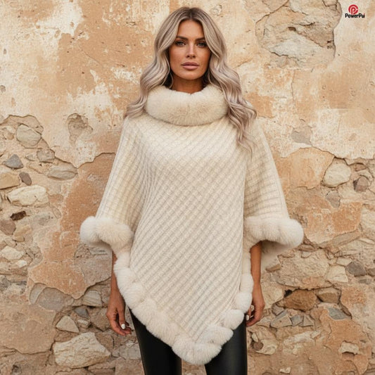 Macys Wear - Arlar | Faux-Fur Trimmed Diamond-Knit Turtleneck Sweater Women
