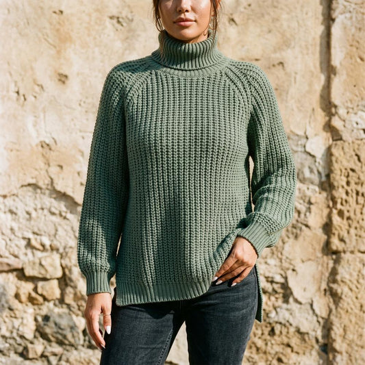 Macys Wear - Zesan | Waffle Knit Turtleneck Sweater Women