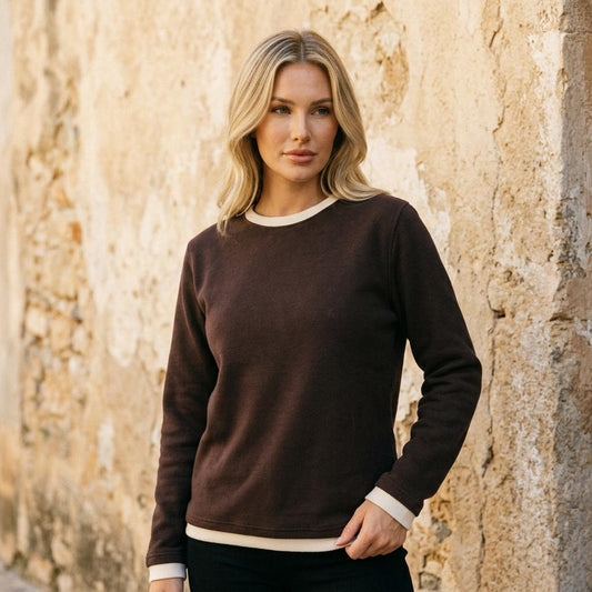 Macys Wear - Zevan | Velvet Contrast-Trim Sweatshirt Women
