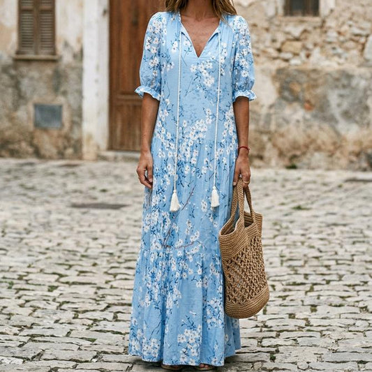 Macys Wear - Comir | Floral V-Neck Maxi Dress Women