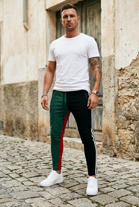 Macys Wear - Rupet | Color-Block Tapered-Fit Pants Men
