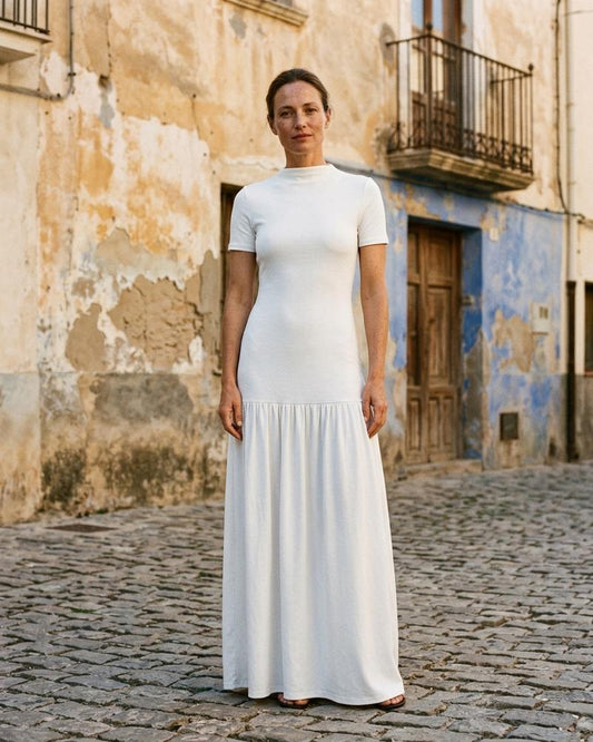 Macys Wear - Savil | Mock Neck Short-Sleeved Maxi Dress Women