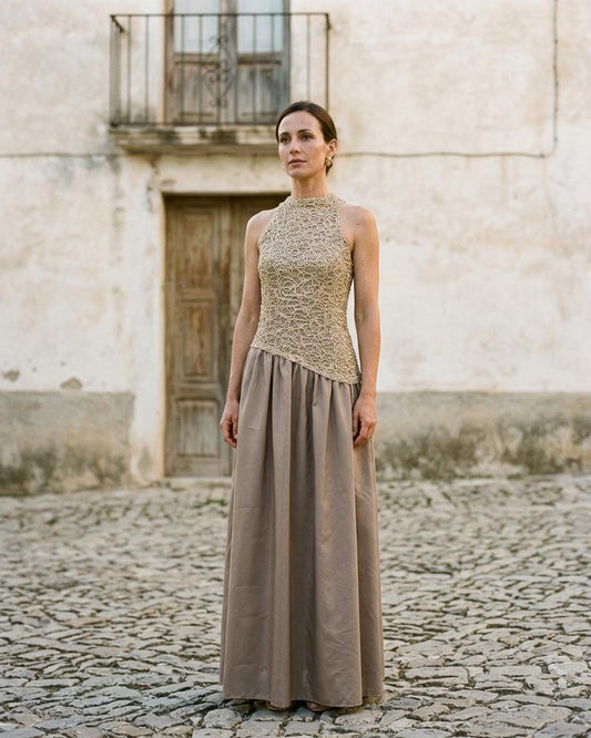 Macys Wear - Eewum | Lace-Bodice Halter-Neck Maxi Dress Women