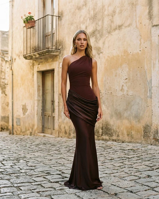 Macys Wear - Yawod | One-Shoulder Draped Maxi Dress Women