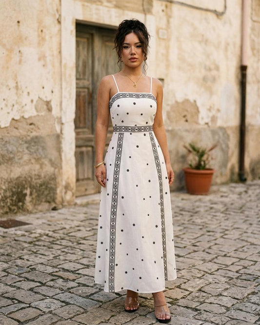 Macys Wear - Corod | Embroidered Sleeveless Midi Dress Women