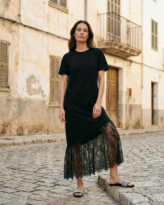 Macys Wear - Eowek | Asymmetric Lace-Trim Dress Women