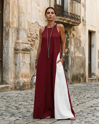 Macys Wear - Zutat | Sleeveless Color-Block Maxi Dress Women