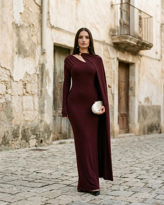 Macys Wear - Kapov | Asymmetrical Caped Dress Women