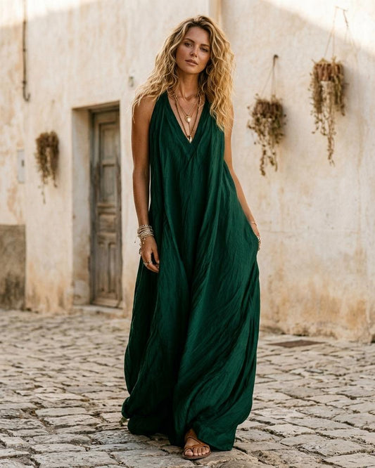 Macys Wear - Aibav | Sleeveless Loose-Fit Maxi Dress Women