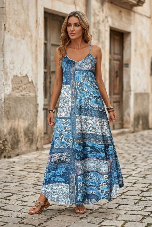 Macys Wear - Aifud | Sleeveless Patterned Maxi Dress Women