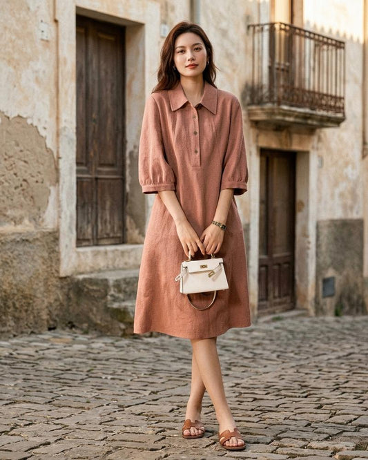 Macys Wear - Aikak | Collared A-Line Dress Women