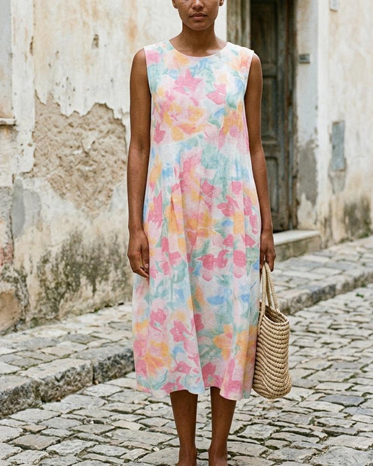 Macys Wear - Aedon | Sleeveless Floral Midi Dress Women