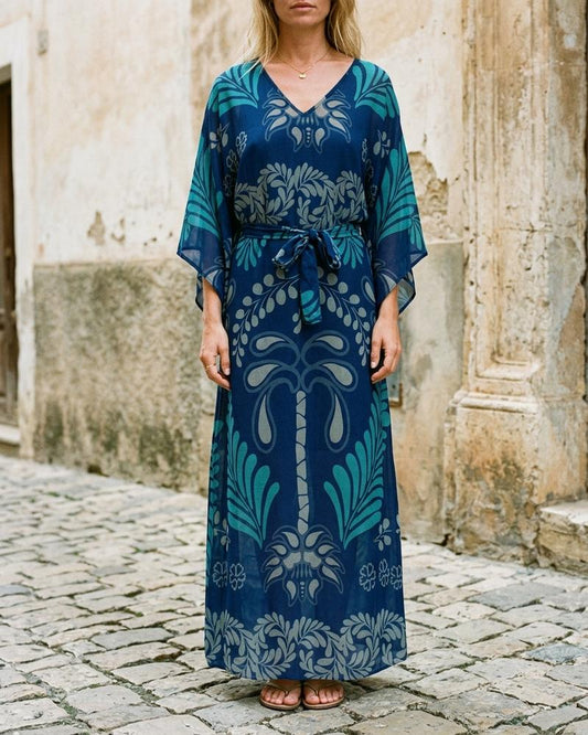 Macys Wear - Cages | Printed Tie-Waist Maxi Dress Women
