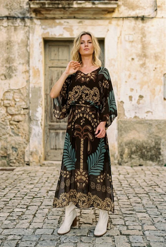 Macys Wear - Cages | Printed Tie-Waist Maxi Dress Women