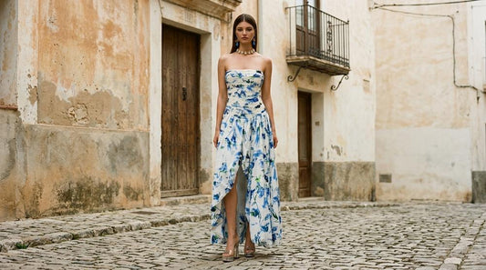 Macys Wear - Zokav | Strapless Floral Print Maxi Dress Women
