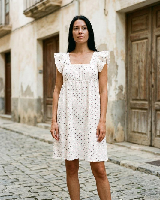 Macys Wear - Aelom | Polka-Dot Ruffled-Sleeve Dress Women
