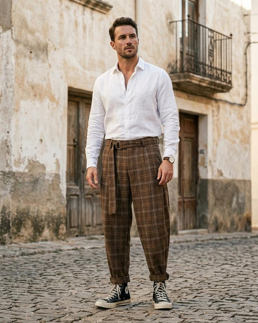 Macys Wear - Komid | Plaid Tapered Pants Men