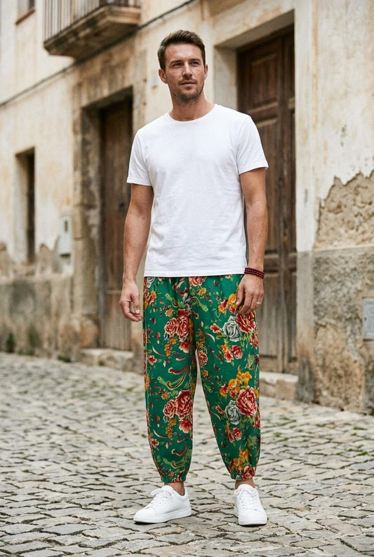 Macys Wear - Yazad | Floral-Print Drawstring Pants Men