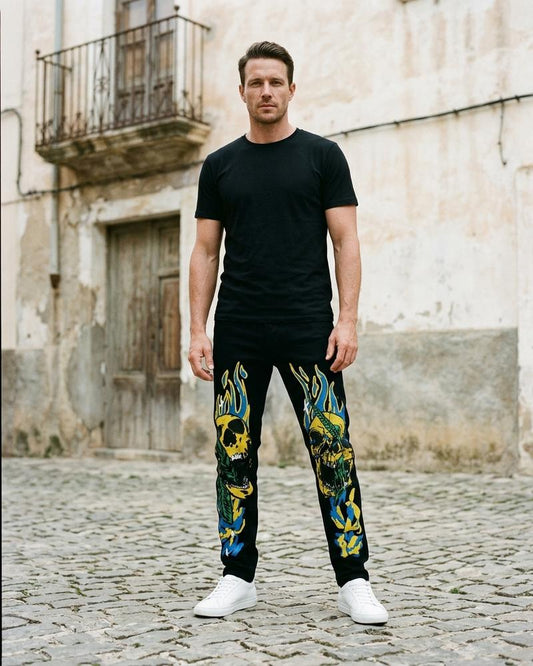 Macys Wear - Vazem | Printed Straight Cut Pants Men