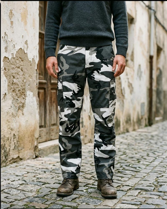 Macys Wear - Yegik | Camouflage Straight-Cut Pants Men