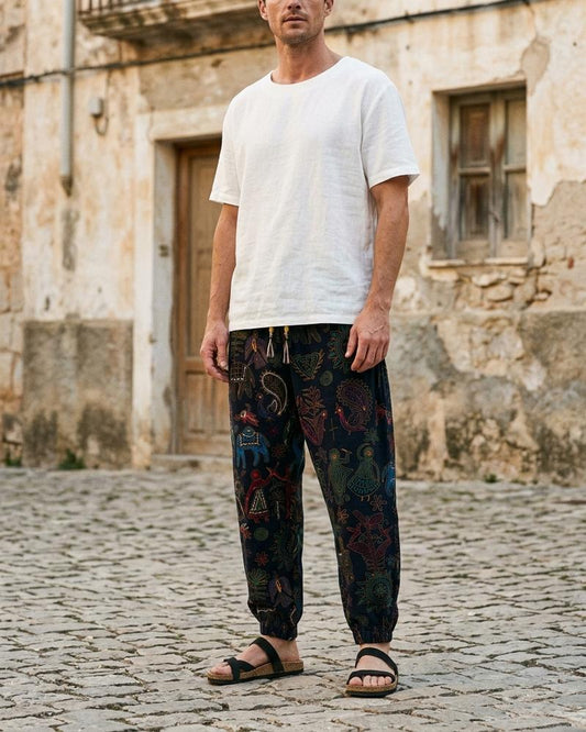 Macys Wear - Citir | Patterned Drawstring Pants Men