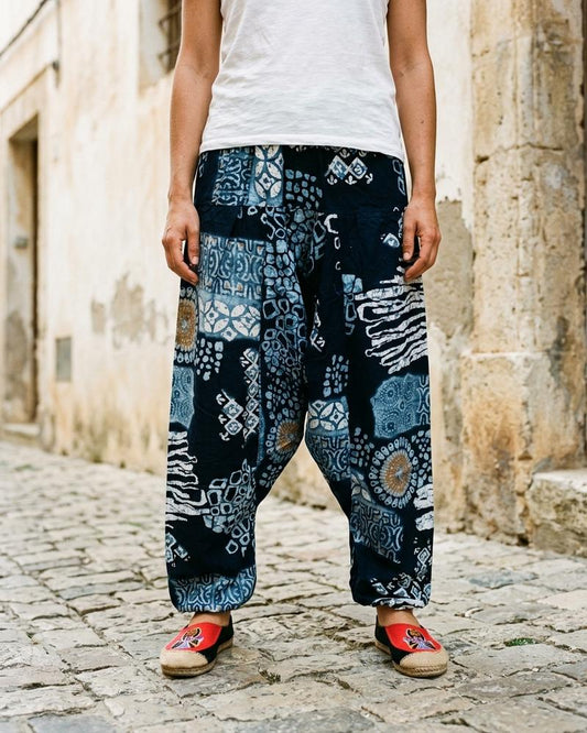 Macys Wear - Zilad | Patterned Drop-Crotch Pants Unisex
