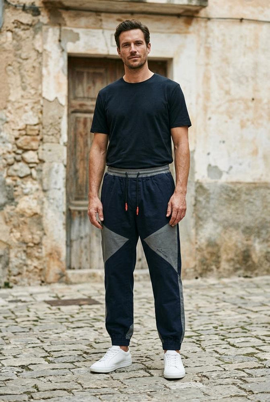 Macys Wear - Cabat | Color-Block Relaxed-Fit Pants Men