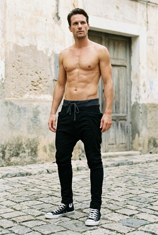 Macys Wear - Zepun | Drop-Crotch Tapered Pants Men