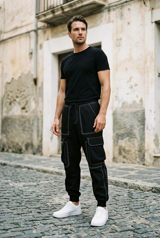 Macys Wear - Armon | Contrast-Stitched Functional Pants Men