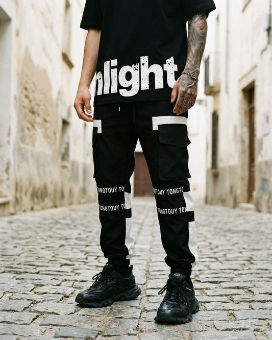 Macys Wear - Alsan | Color-Block Printed Pants Unisex