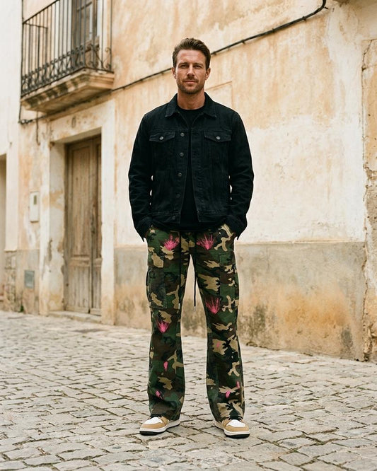 Macys Wear - Cahal | Flared Camouflage-Print Pants Unisex