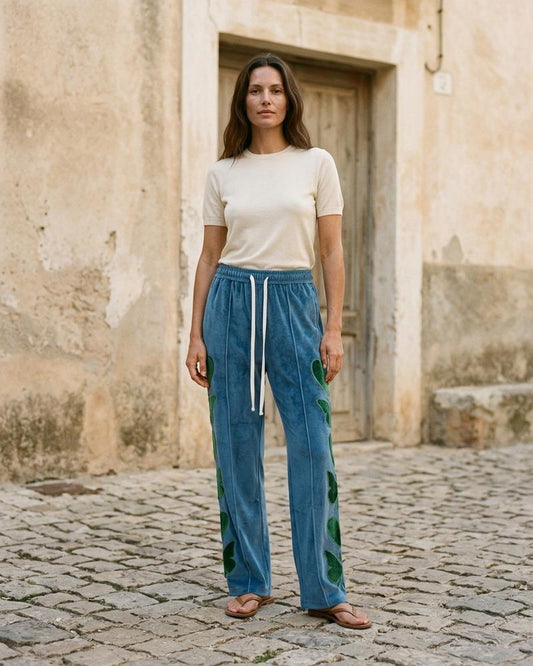 Macys Wear - Elvel | Velvet Embroidered Pants Women