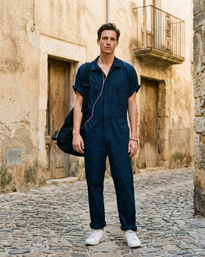 Macys Wear - Arran | Short-Sleeved Straight-Cut Suit Men