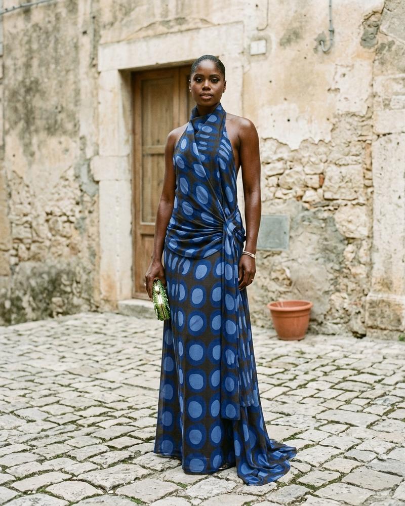 Macys Wear - Cipiv | Halterneck Patterned Maxi Dress Women
